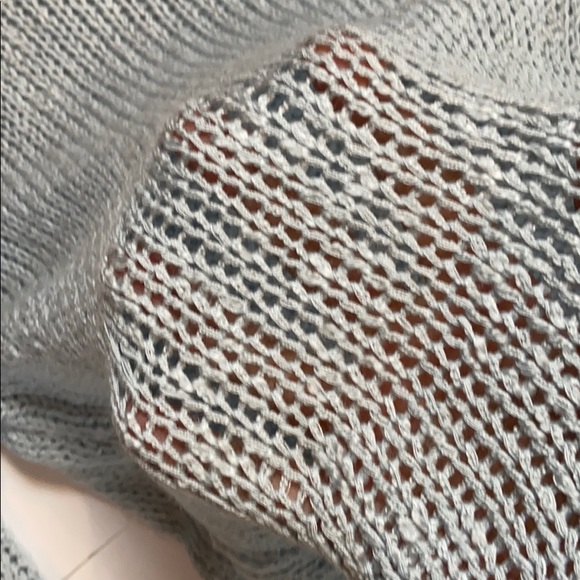 MINKPINK Blue Knit Crop Sweater Bulky Knit - Picture 3 of 4